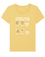 PENGUIN Tricou mânecă scurtă guler larg fitted Damă Expresser
