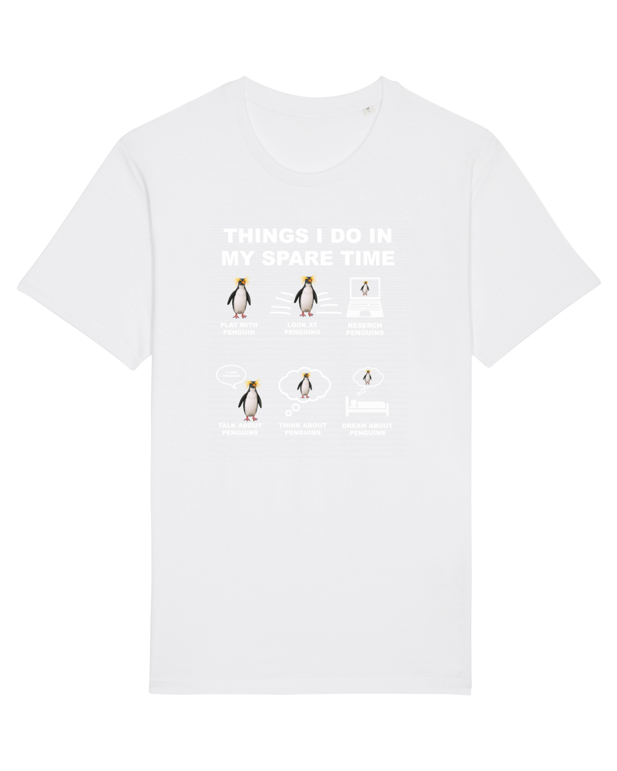 Tricou mânecă scurtă Unisex Rocker White