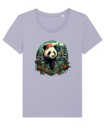 Christmas Panda Tricou mânecă scurtă guler larg fitted Damă Expresser