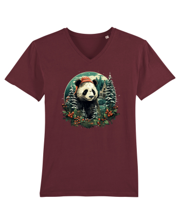 Christmas Panda Burgundy