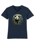 Christmas Panda Tricou mânecă scurtă guler V Bărbat Presenter