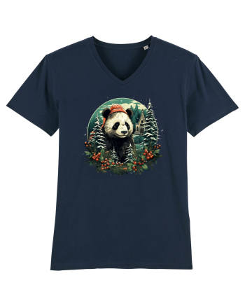 Christmas Panda French Navy