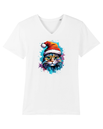 Christmas cat White