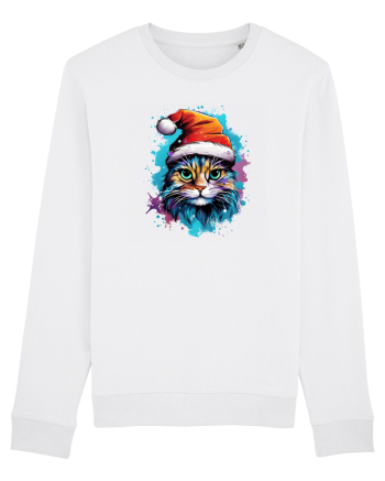 Christmas cat White