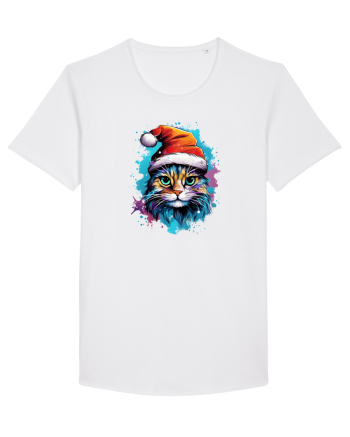 Christmas cat White