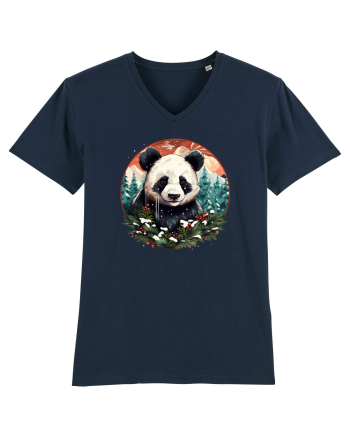 Christmas Panda French Navy