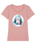 Christmas cat Tricou mânecă scurtă guler larg fitted Damă Expresser