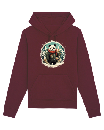 Christmas Panda Burgundy