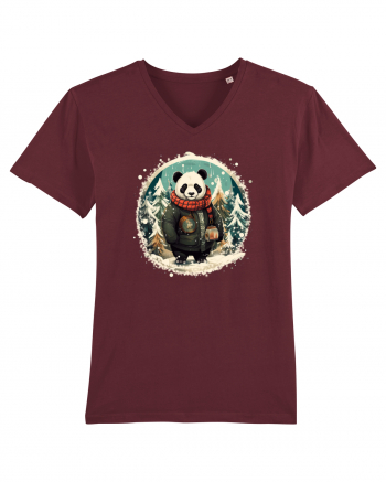 Christmas Panda Burgundy