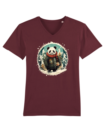 Christmas Panda Burgundy