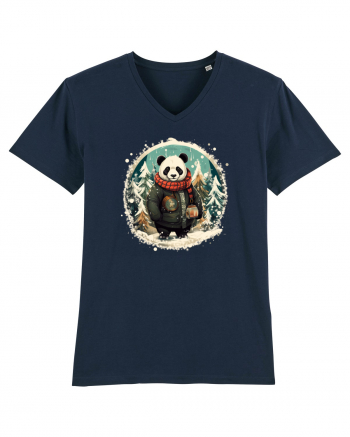 Christmas Panda French Navy