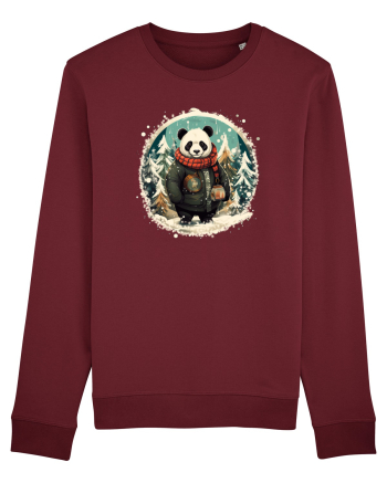 Christmas Panda Burgundy