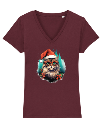 Christmas cat Burgundy
