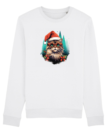 Christmas cat White
