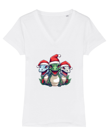 Christmas dinosaur party White