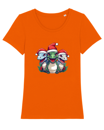 Christmas dinosaur party Bright Orange