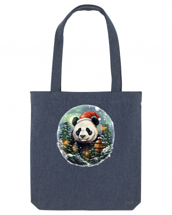 Christmas Panda Midnight Blue