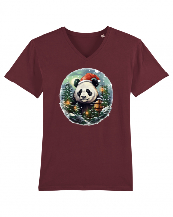 Christmas Panda Burgundy