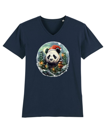 Christmas Panda French Navy