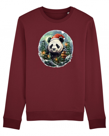 Christmas Panda Burgundy