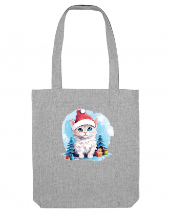 Christmas cat Heather Grey