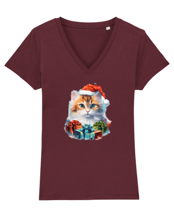 Christmas cat Burgundy