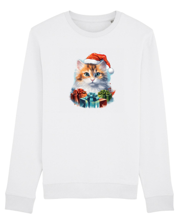 Christmas cat White