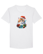 Christmas cat Tricou mânecă scurtă guler larg Bărbat Skater