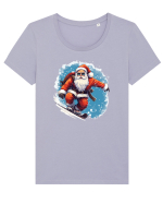 Modern  Santa  Tricou mânecă scurtă guler larg fitted Damă Expresser