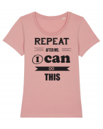 Pot să fac asta Tricou mânecă scurtă guler larg fitted Damă Expresser
