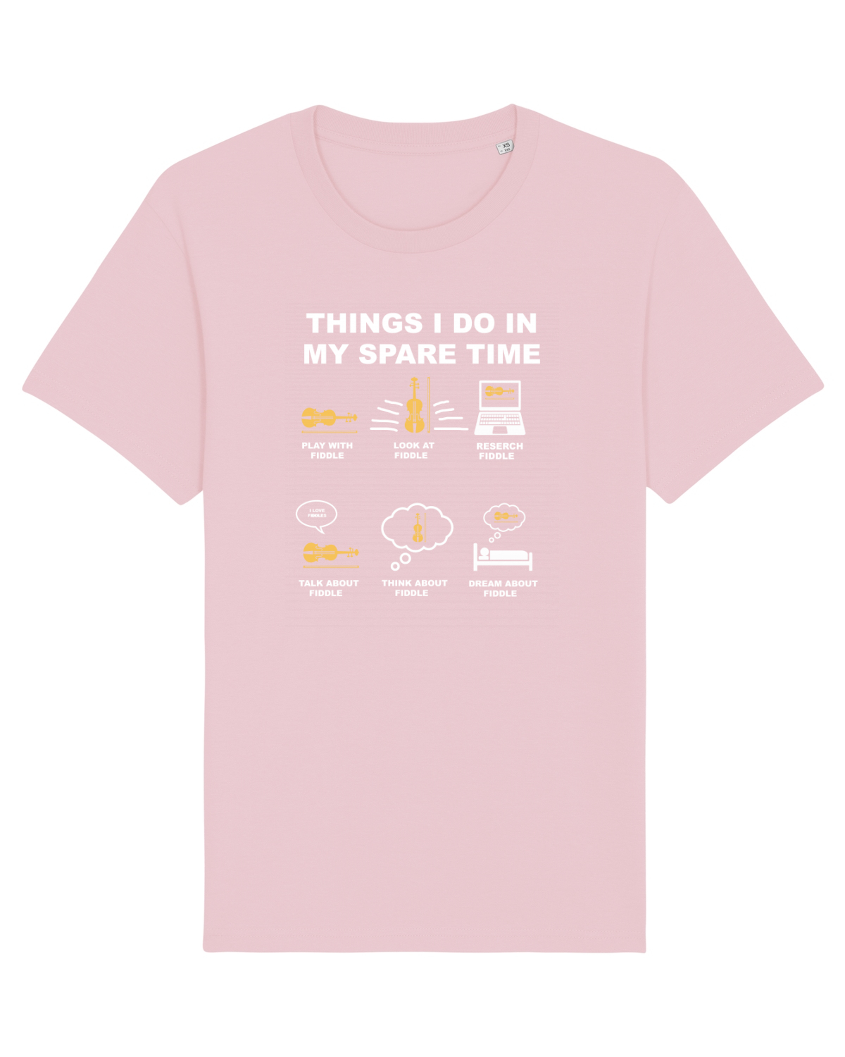 Tricou mânecă scurtă Unisex Rocker Cotton Pink
