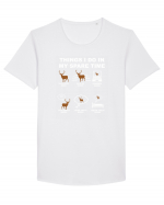 DEER Tricou mânecă scurtă guler larg Bărbat Skater