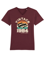 Născut in 1984 Retro sunset videotape Tricou mânecă scurtă guler V Bărbat Presenter
