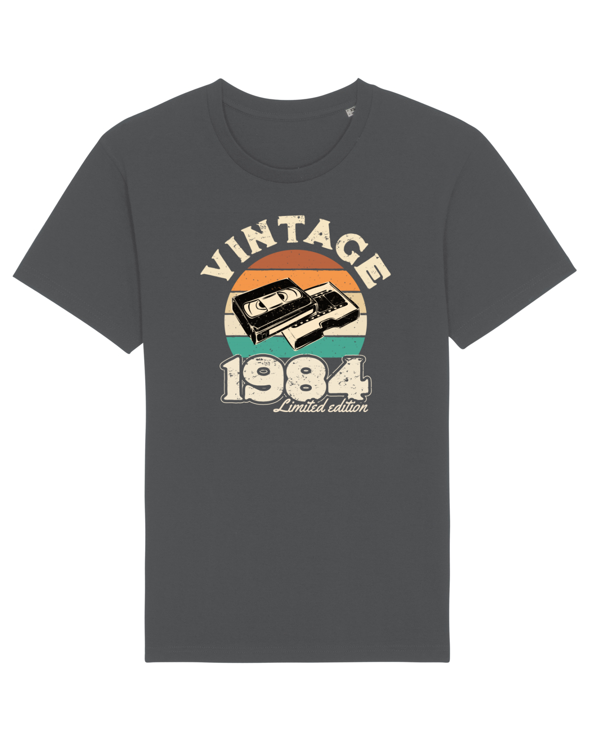 Tricou mânecă scurtă Unisex Rocker Anthracite