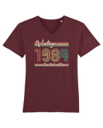 Născut in 1984 ST Darkline vintage Tricou mânecă scurtă guler V Bărbat Presenter
