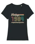 Născut in 1984 ST Vintage refined to perfection Tricou mânecă scurtă guler larg fitted Damă Expresser