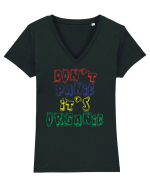 Don't panic Tricou mânecă scurtă guler V Damă Evoker