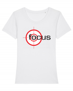 Focus Tricou mânecă scurtă guler larg fitted Damă Expresser