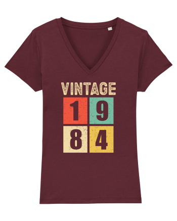 Vintage 1984 square - Cadou aniversar 1984 Burgundy
