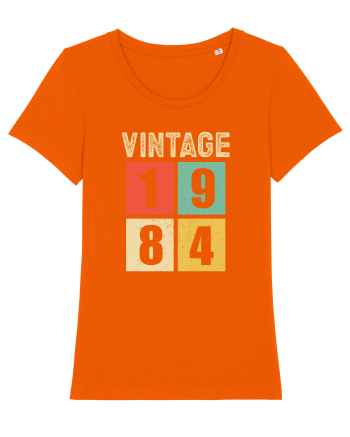 Vintage 1984 square - Cadou aniversar 1984 Bright Orange