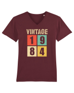 Vintage 1984 square - Cadou aniversar 1984 Tricou mânecă scurtă guler V Bărbat Presenter