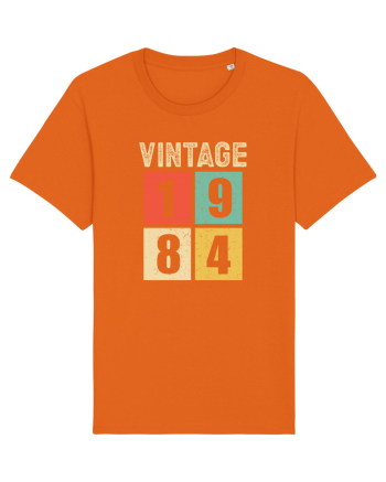 Vintage 1984 square - Cadou aniversar 1984 Bright Orange