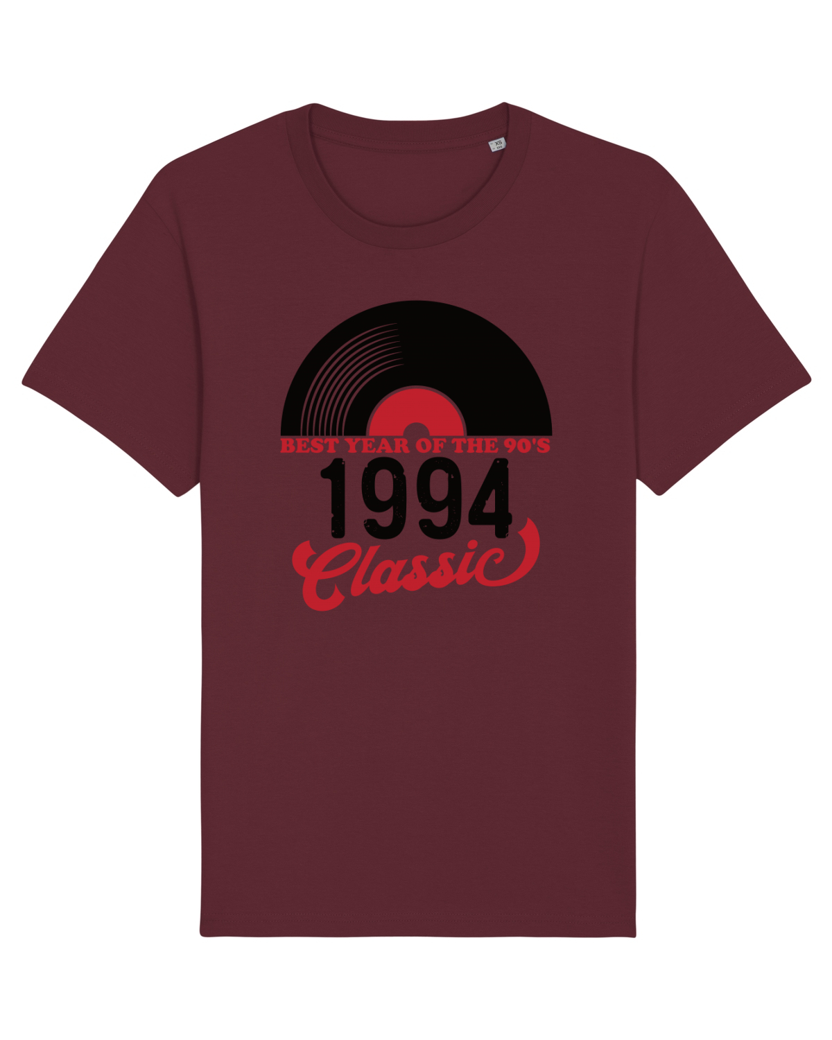 Tricou mânecă scurtă Unisex Rocker Burgundy