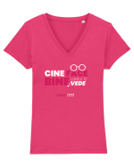 Cine face bine, lumea te vede Tricou mânecă scurtă guler V Damă Evoker