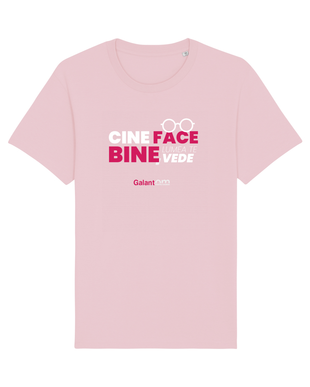 Tricou mânecă scurtă Unisex Rocker Cotton Pink