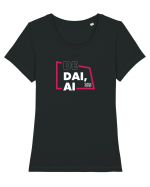 De dai, AI Tricou mânecă scurtă guler larg fitted Damă Expresser