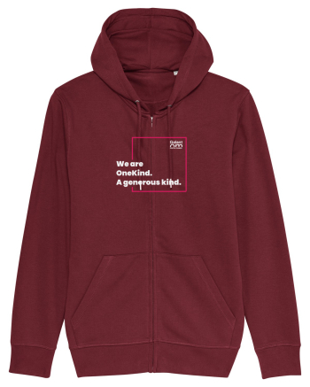 We are OneKind. A generous kind, Burgundy