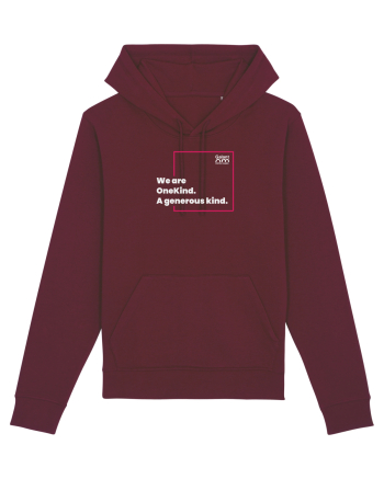 We are OneKind. A generous kind, Burgundy
