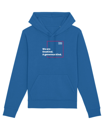 We are OneKind. A generous kind, Royal Blue