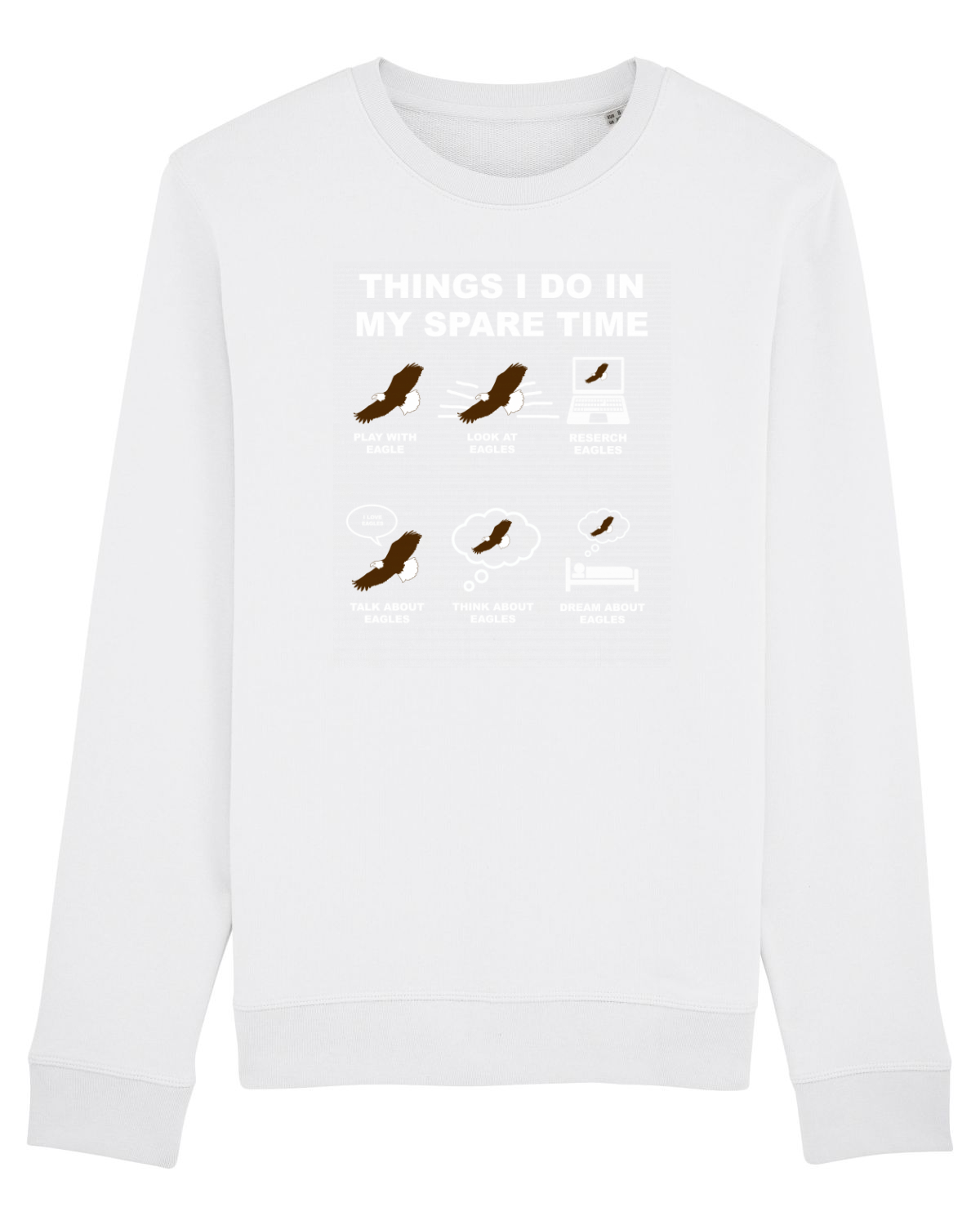 Bluză mânecă lungă Unisex Rise White